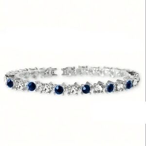 Sapphire And Rhinestone Bracelet